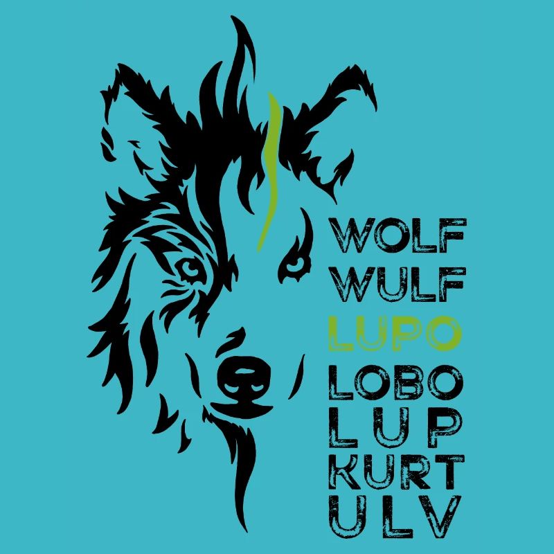 GOWILD Wolf - allover design - black-green