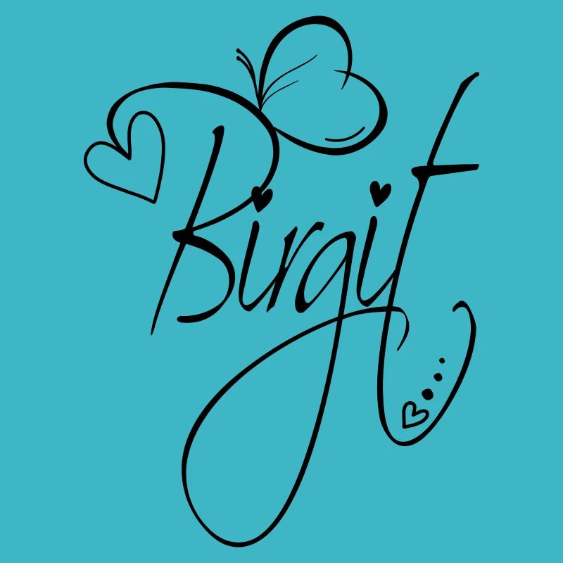 Birgit Nom Prénom Fille Calligraphie Décor