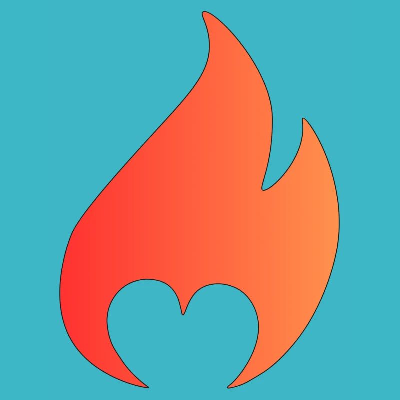 Flamme mit Herz