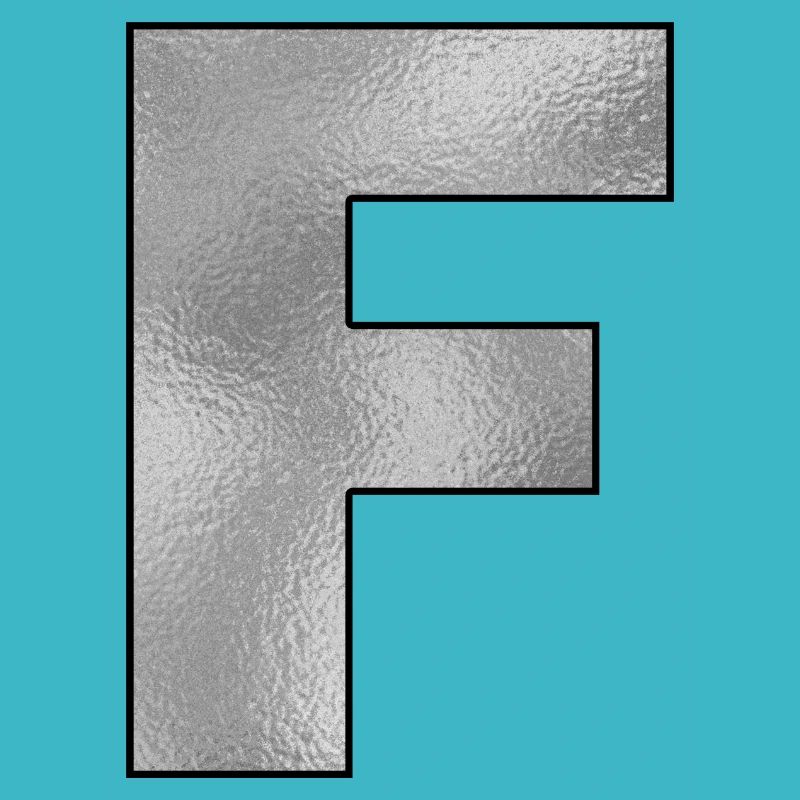 Buchstabe F Silber