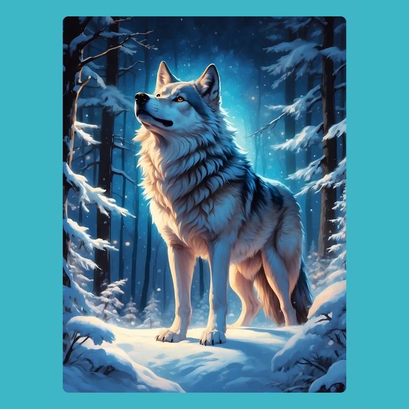Loup de paysage d’hiver 1.11