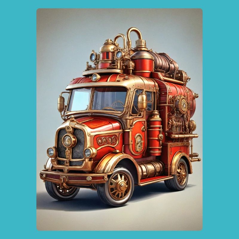 Camion de pompiers steampunk 1.7