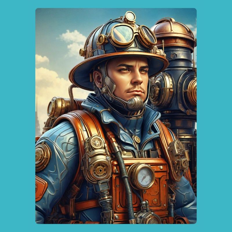 Steampunk Firefighter Man 1.35