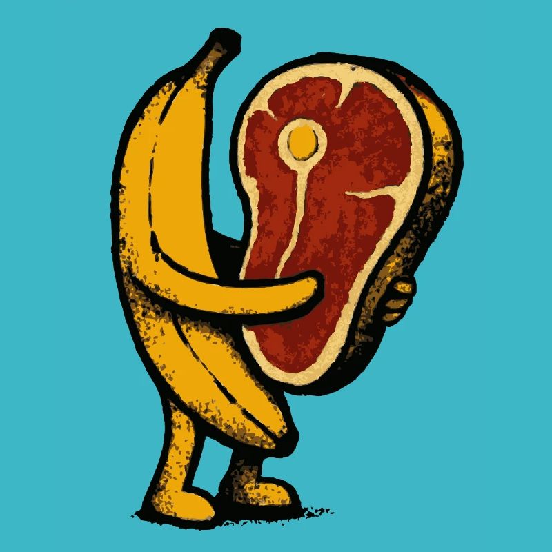 Banane mit Fleisch