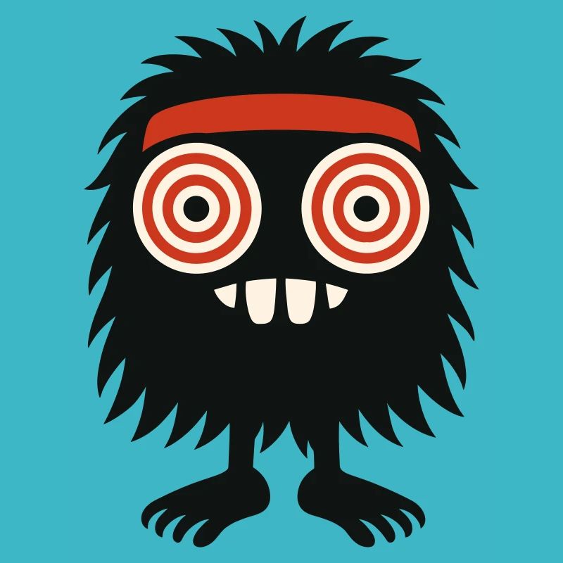 Monstre hirsute aux yeux hypnotiques