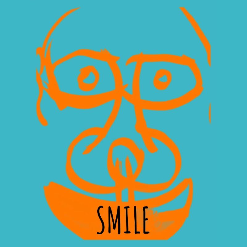 Sourire Orange Doodle