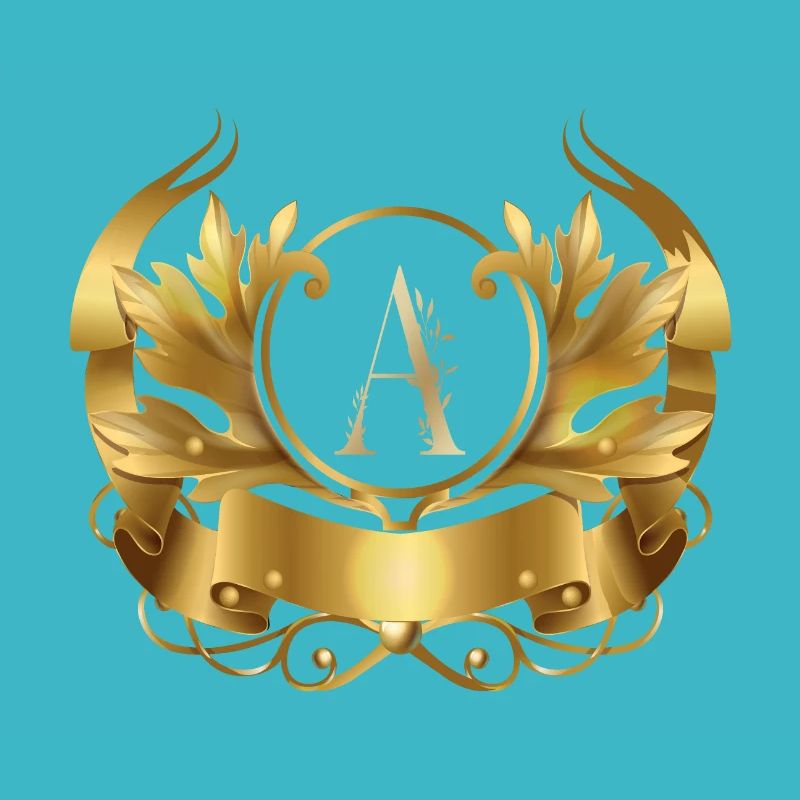 the golden A in a golden frame