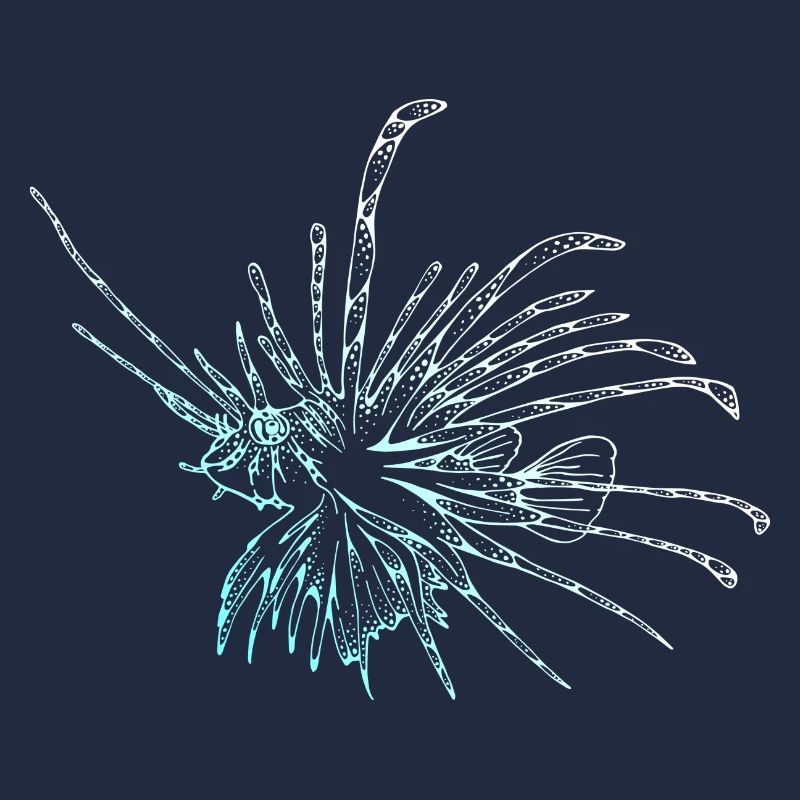 Diver diving lionfish