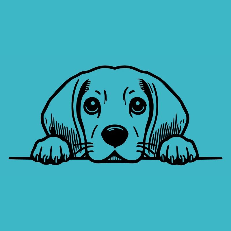 Peeking Beagle Vector