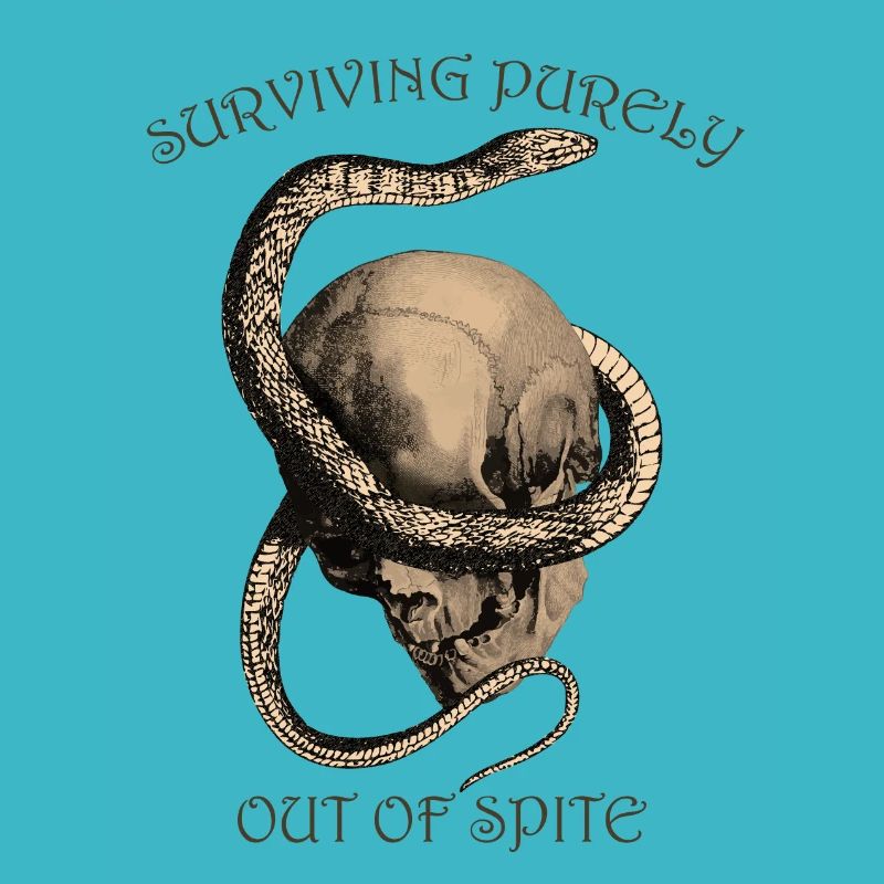 Gothic Skull & Snake Design