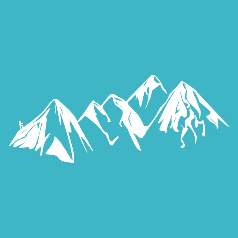 Mountains with hikers
