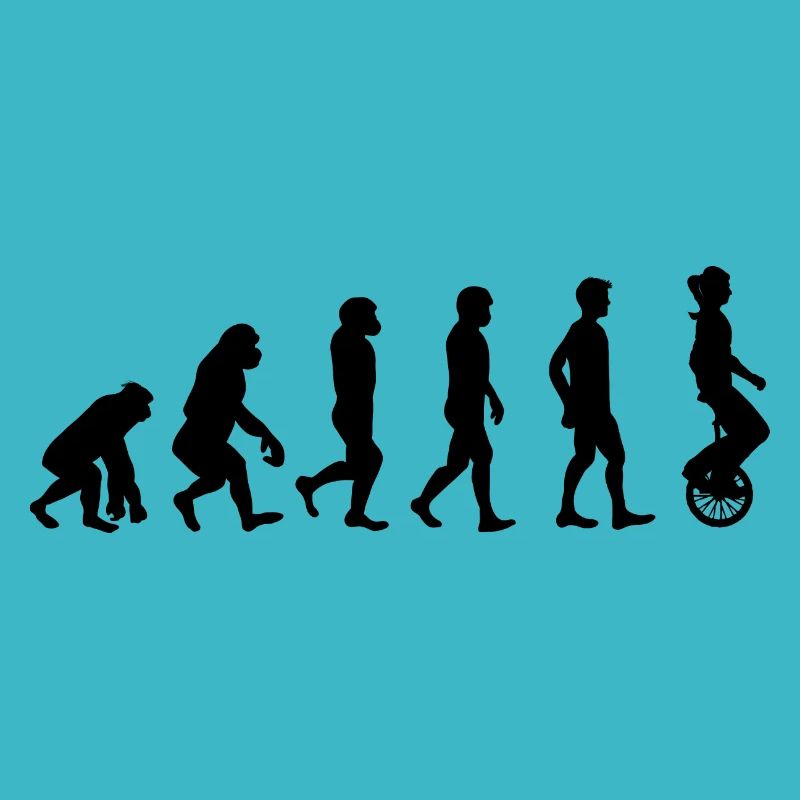 Einrad Evolution Radsport Einradfahrer Unicycle Ba