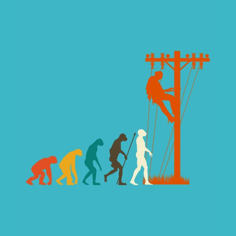 Freileitungsmonteur Elektriker Evolution