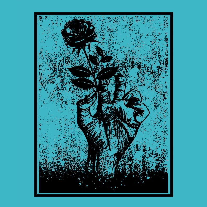 Zombie Rose Fleur Main Halloween