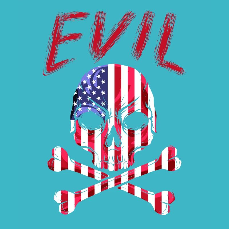 Crâne maléfique, Evil Skull couleurs drapeaux