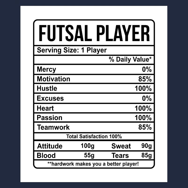 Futsal Player Serving Size 1 Player Indoor Soccer