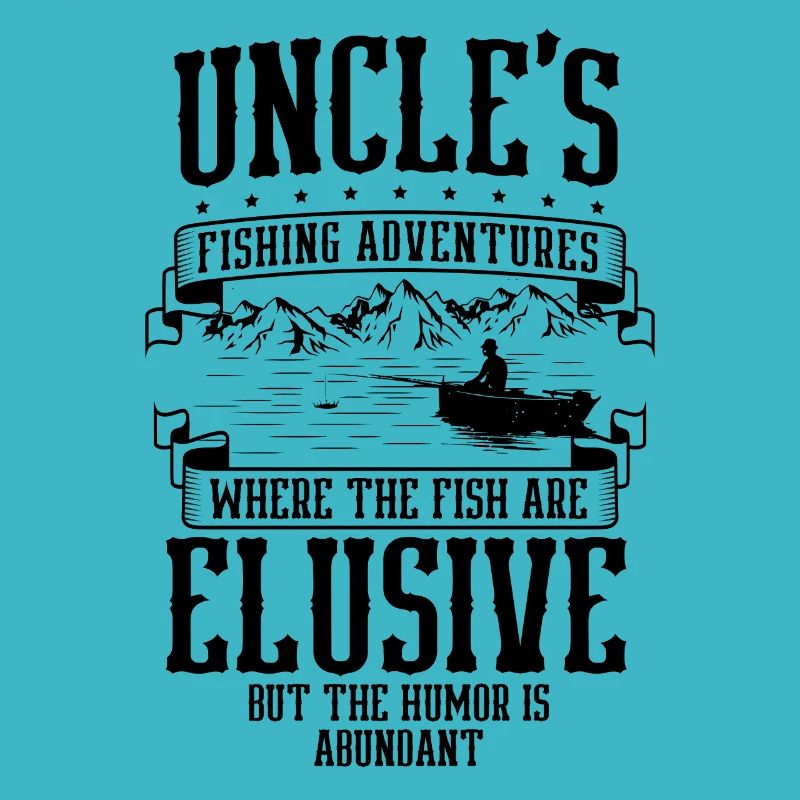 Pêche Oncle Pêcheur Oncles Drôle Poisson Parfait