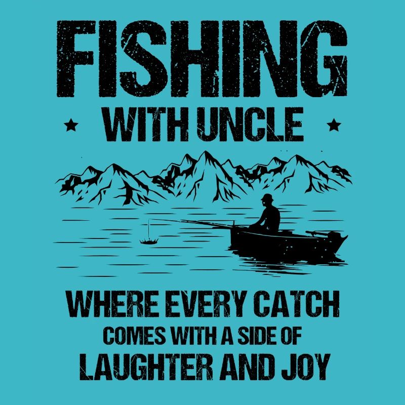 Pêche Oncle Pêcheur Oncles Drôle Poisson Parfait