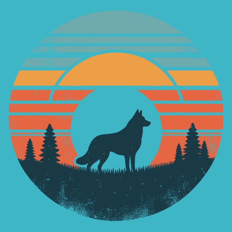 Malinois Vintage Sunset