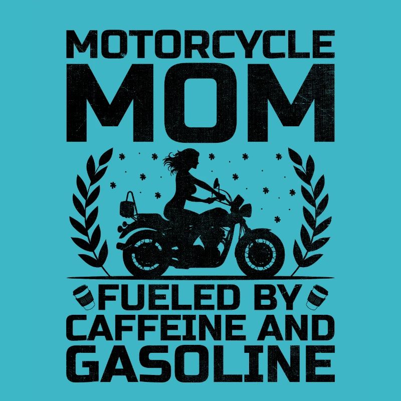 Motorrad-Mutter Angetrieben von Koffein Und Benzin Bik