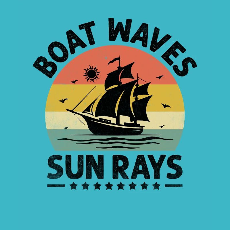 Boat Waves Sun Rays Paddle Boat