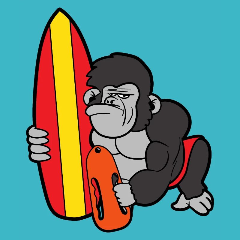 Gorilla Lifeguard Surfing Surfboard Planche de surf