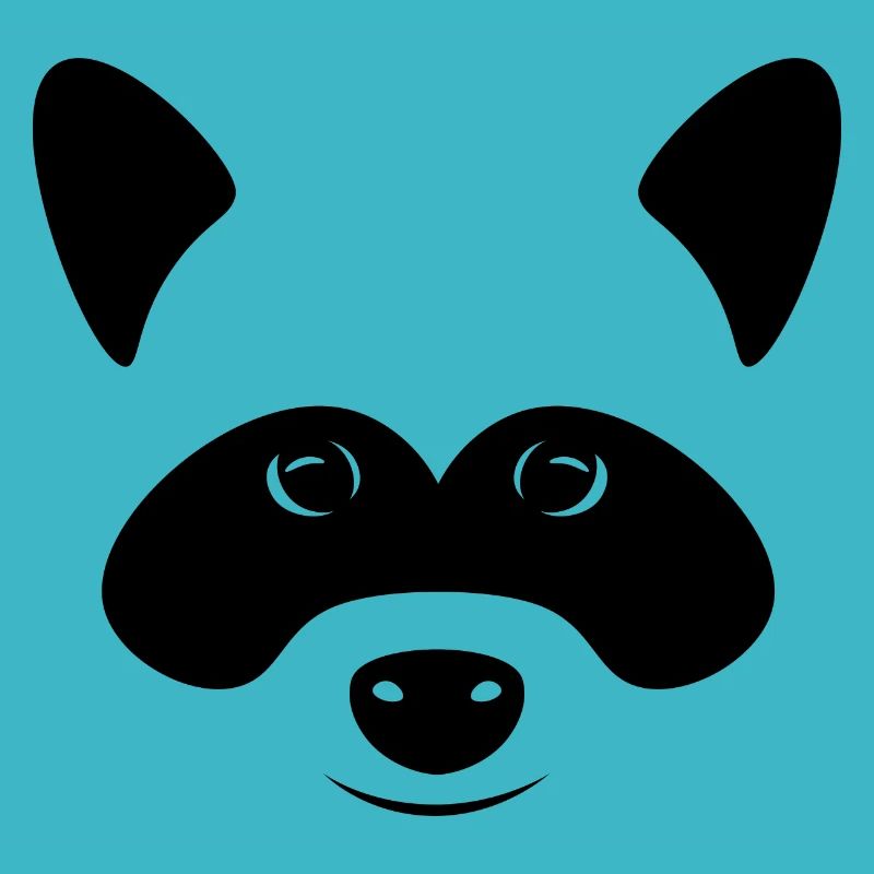 Raccoon head, drawing, simple, silhouette