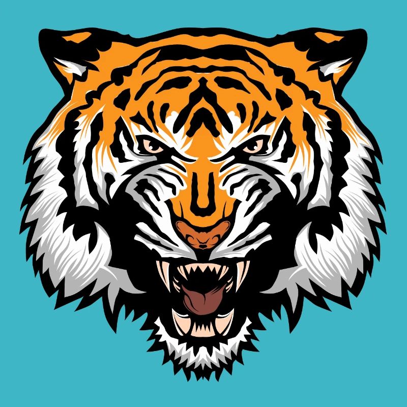 tiger head wild animal