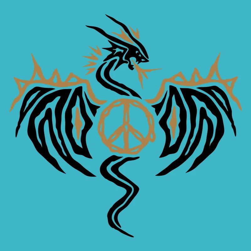 Peace Dragon - Drache mit Friedenszeichen