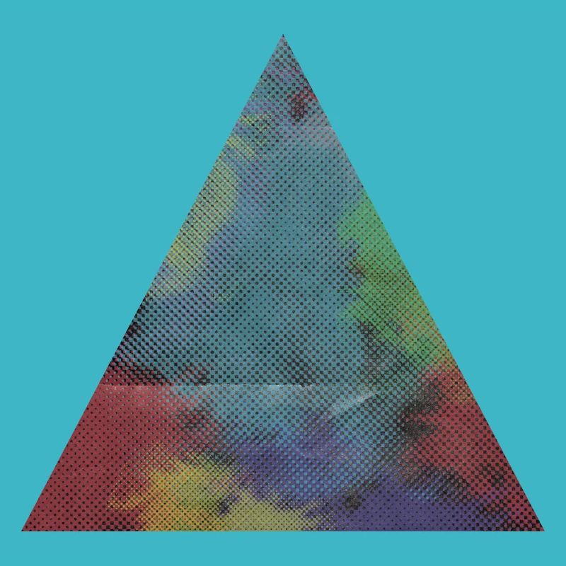 Triangle with colorful structure comic