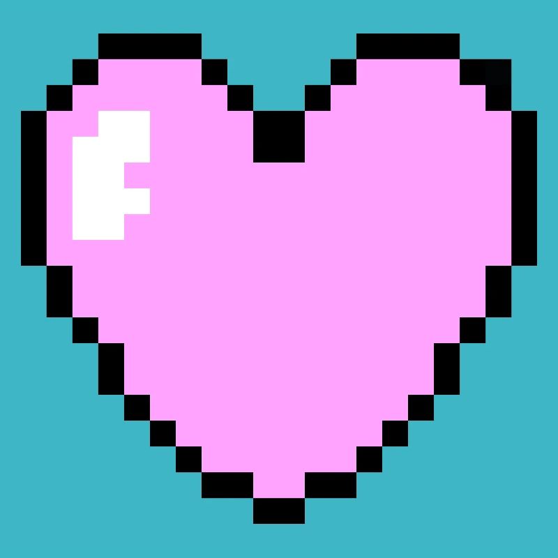 Rosa Pixel Herz