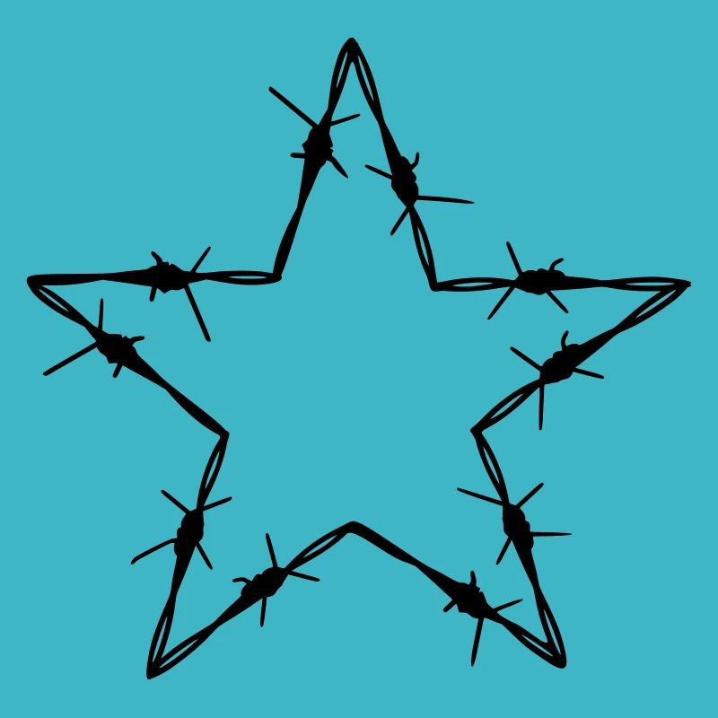 Barbed Wire 5 Corner Star - Idée cadeau Tatouage