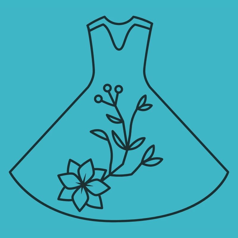 Robe de danse moderne avec des fleurs
