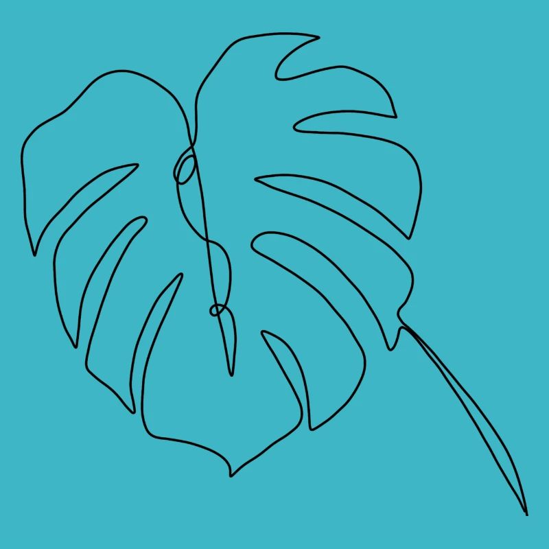 Monstera lineart