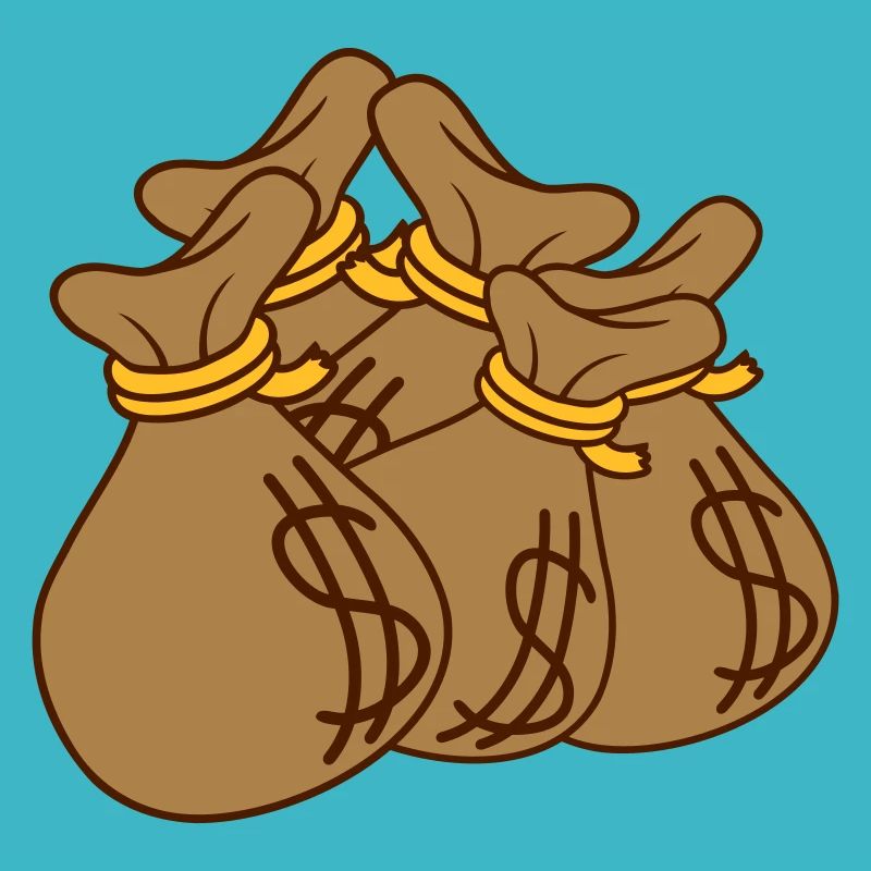 Beaucoup de sacs d’argent comiques en dollars