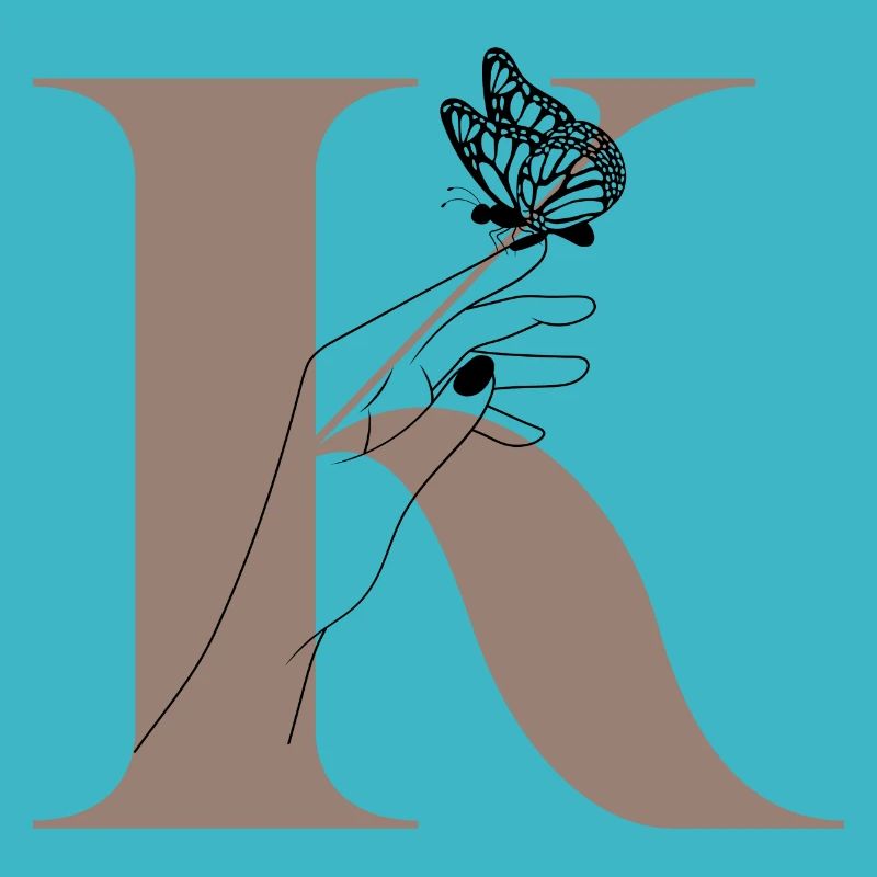 letter K Magic butterfly