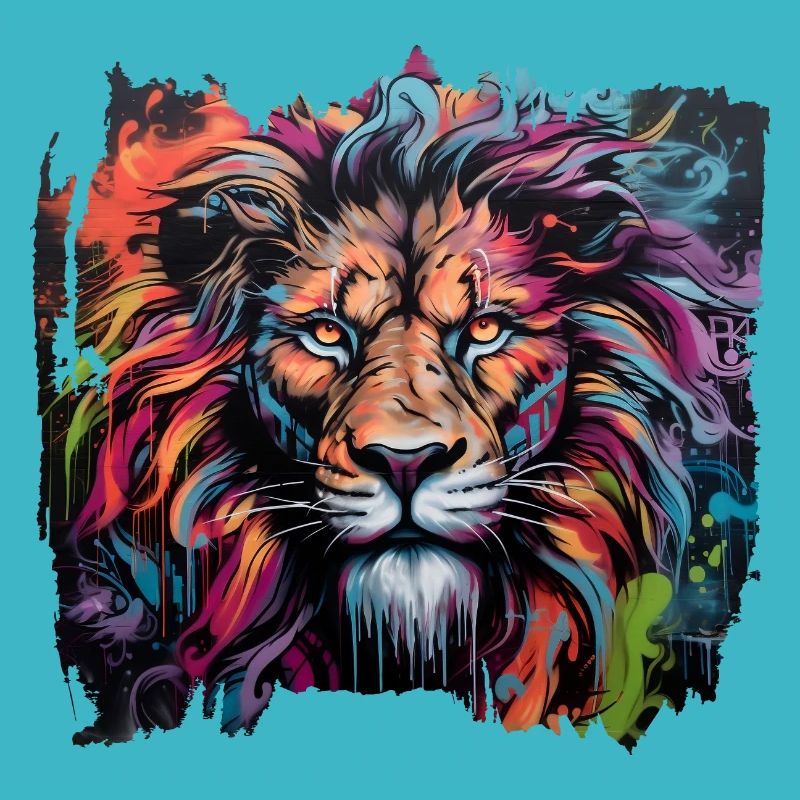 Löwe im Graffiti-Stil