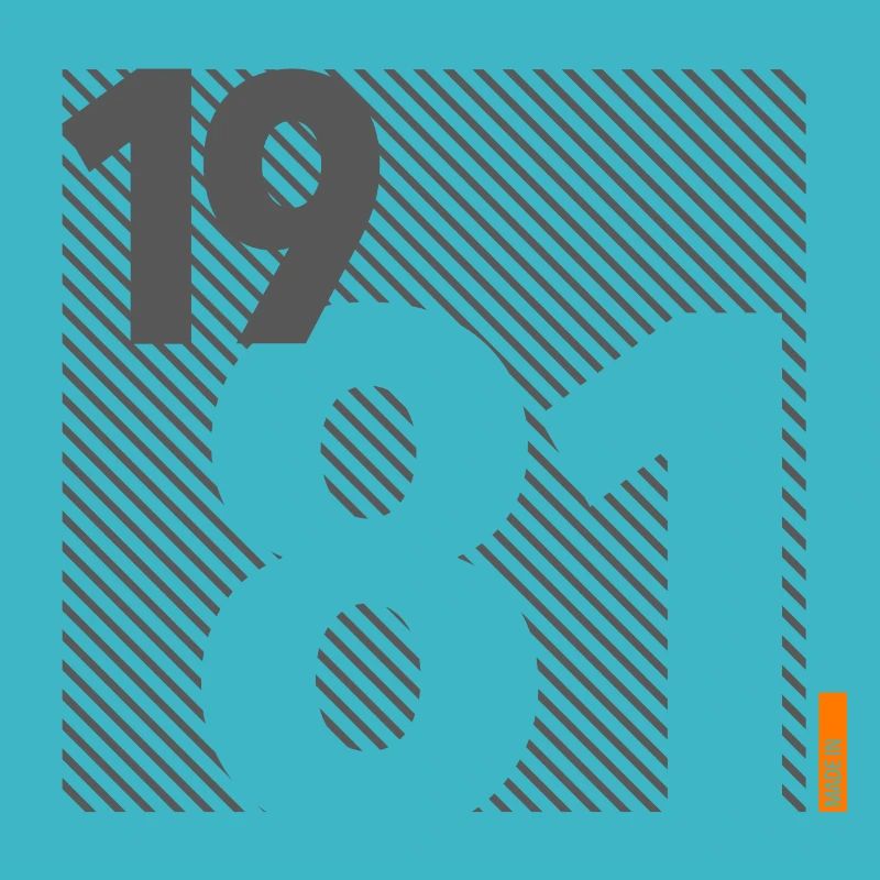 Made in 1981 Retro Modernist Design Birthday Gift