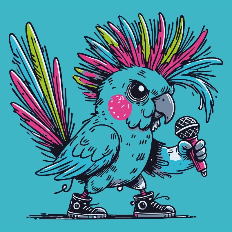 Punk Kakadu mit Irokesenschnitt