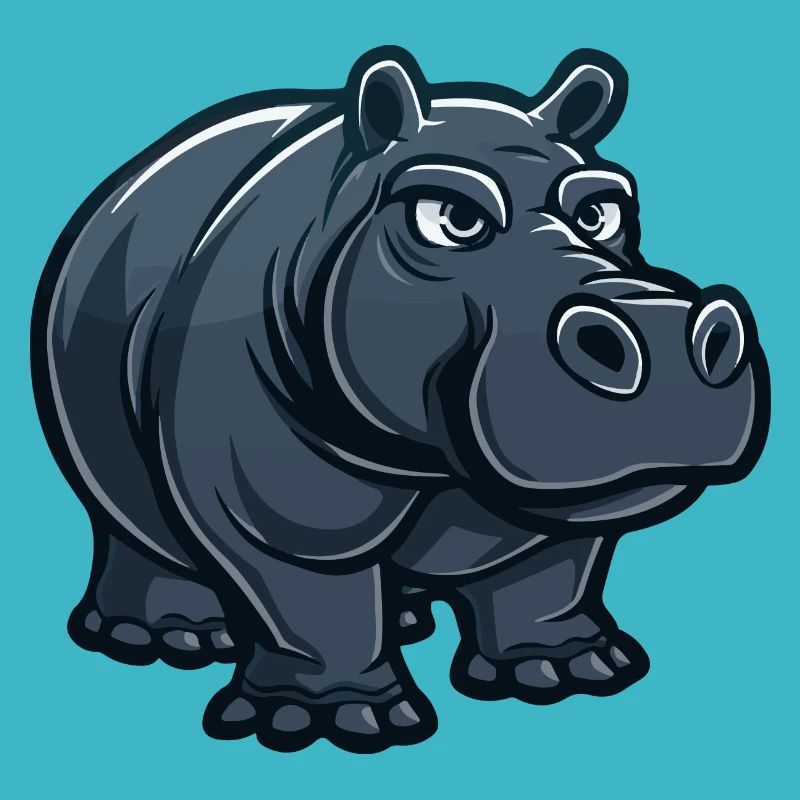 Bande dessinée hippopotame