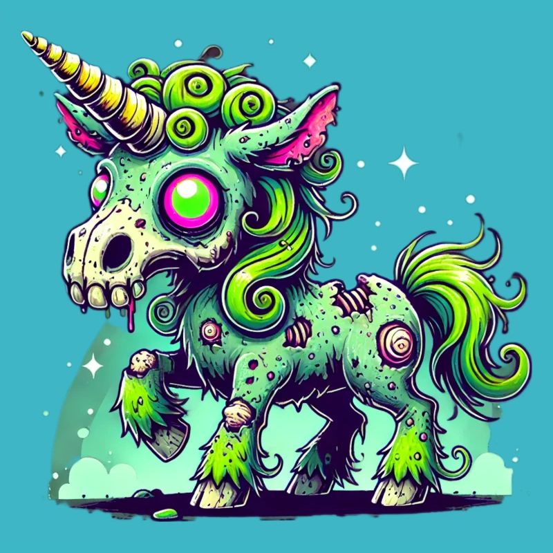 Zombie Einhorn, Zombiecorn, Einhorn, Horror
