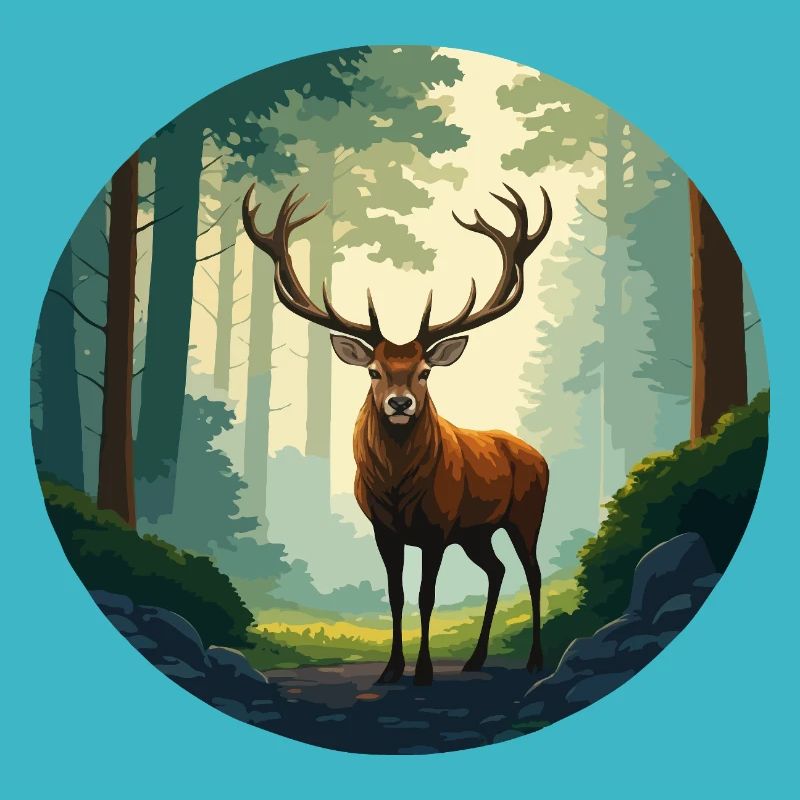 Red deer in the forest