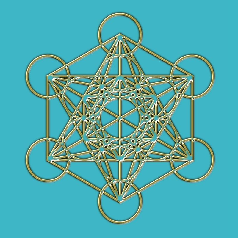 Metatron's Cube gold 3D