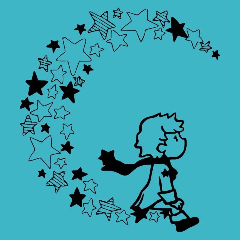 auf Mond sitzender Sandmann