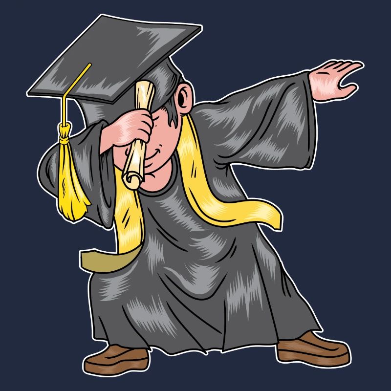 Dabbing Graduation Class Graduating Student
