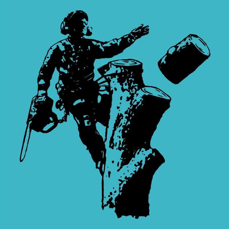 Arborist/Baumkletterer (Silhouette)