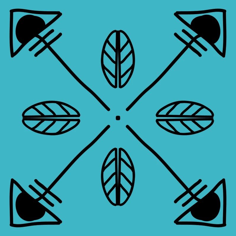 Flèches de hipster, vintage, flèche, plume