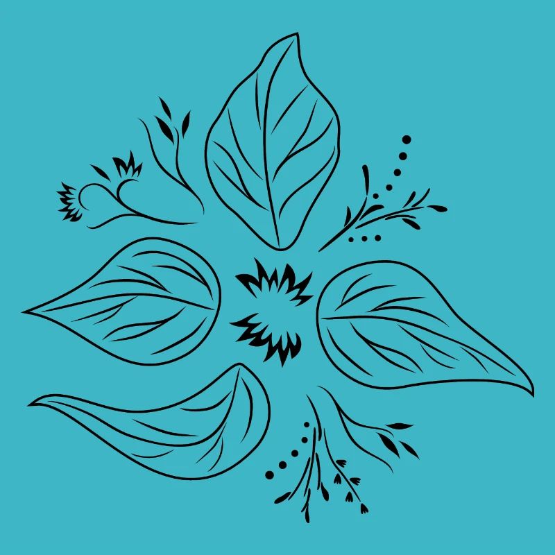 Florales Element im Ethno-Stil