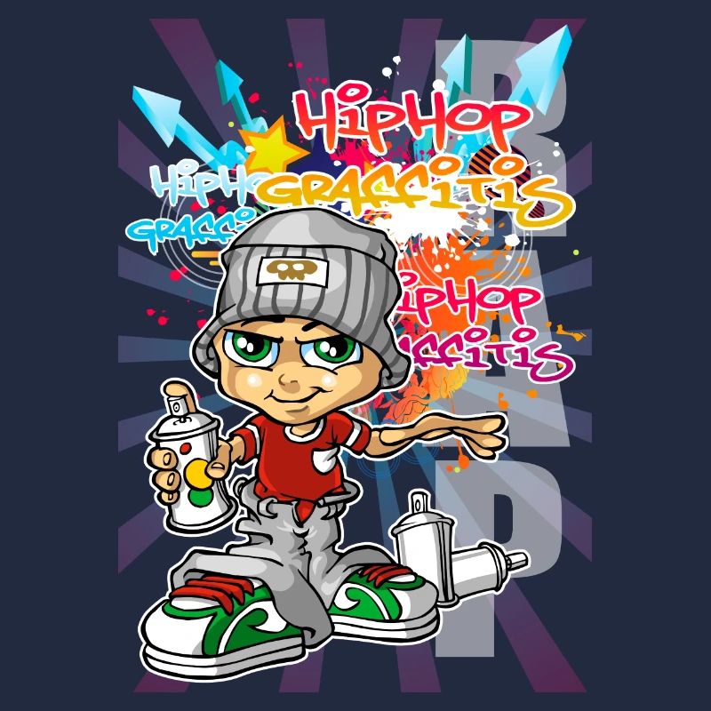 Graffiti boy background