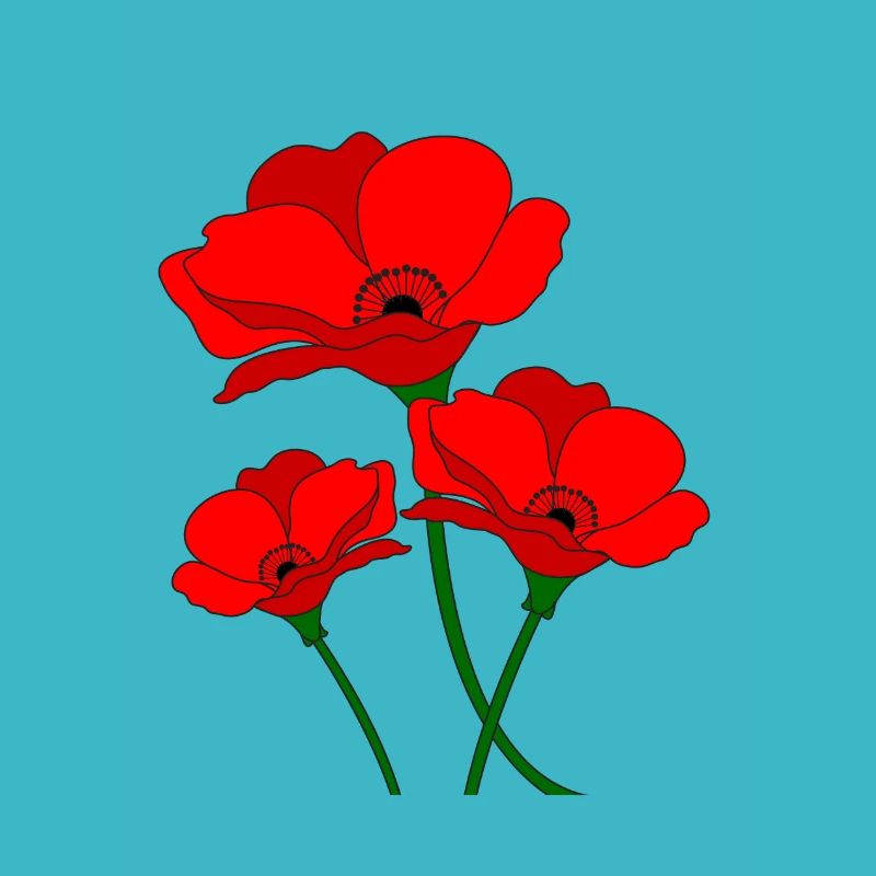Rote Mohnblumen